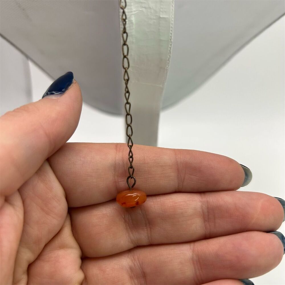 Layered Orange Stone Quartz Statement Necklace Wi… - image 7